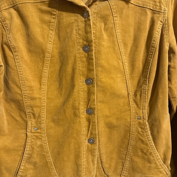 AMI Women's Corduroy Jacket Tan Size M Button-Up Trucker Western Retro Cowgirl - Picture 9 of 9